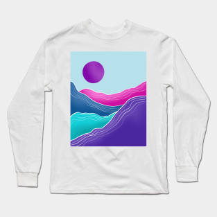 Abstract mountain painting Long Sleeve T-Shirt
